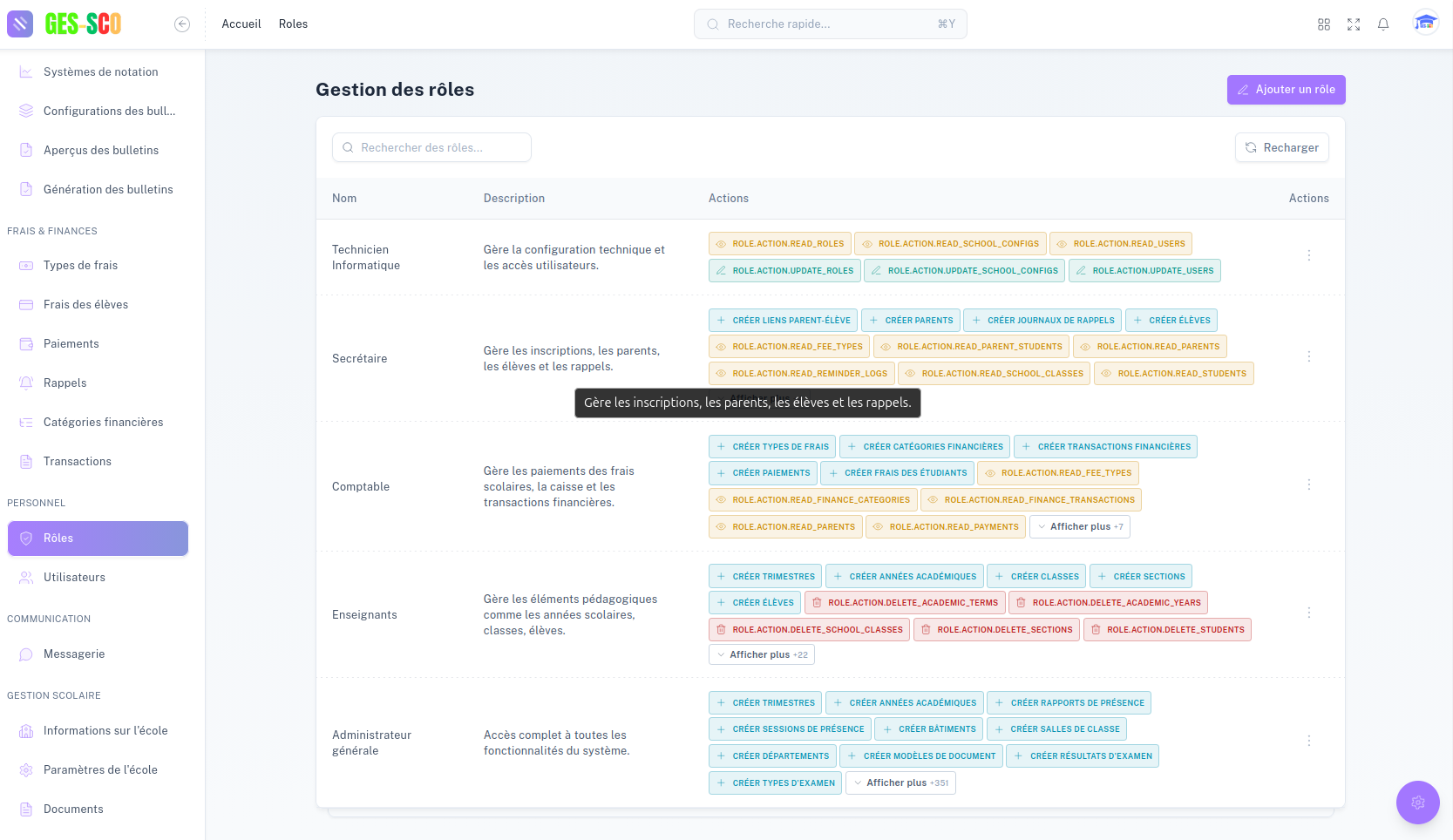 Ges-sco staff addition form - Simplified data integration